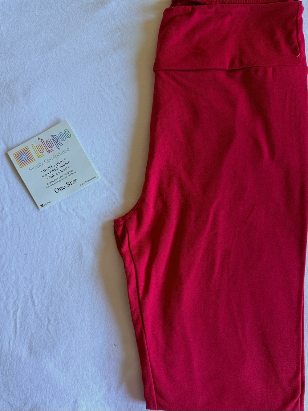 LuLaRoe Solid Bright Red Leggings
